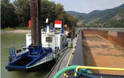 Nassbaggerungen in der Donau